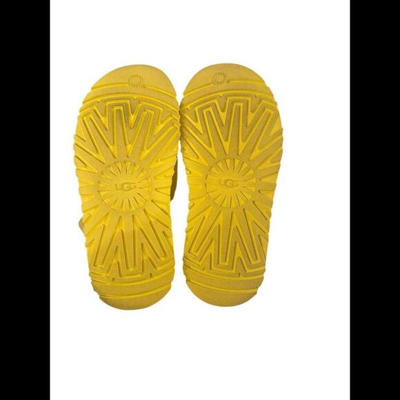 FUR AUSTRALIA UGG WOMEN'S DISCO SLIDE 1112258 Yellow NEW SIZE 8 - Picture 3 of 4